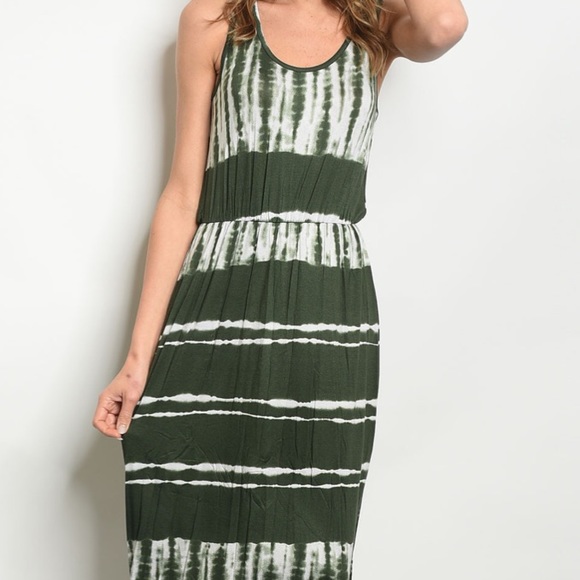 OLIVE WHITE tie dye maxi - Dress - Picture 2 of 3